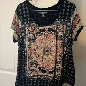 Lucky Brand Blue Tee with Mandela